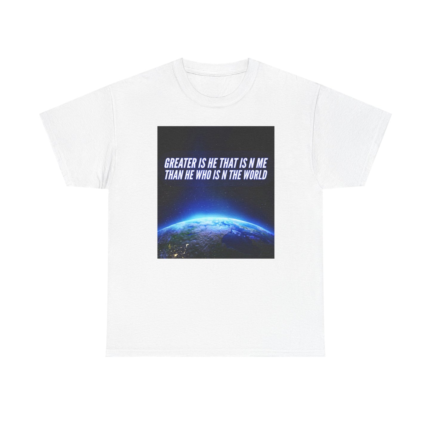 "Greater is He" Unisex Heavy Cotton Tee