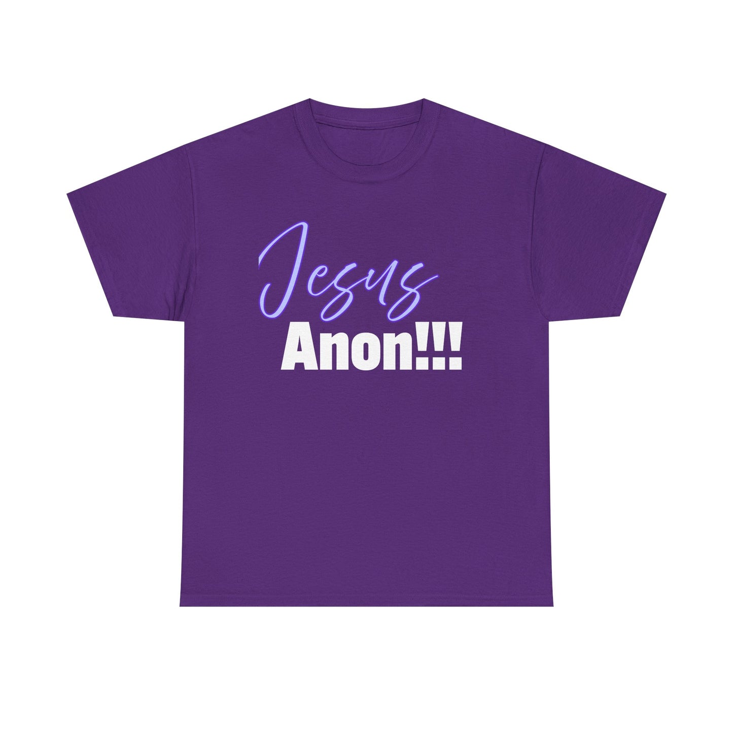 Jesus Anon Unisex Heavy Cotton Tee: Jesus Anon!!! Graphic Tee, Casual Wear, Spiritual Apparel, Perfect for Church Events or Gifts, Everyday Comfort