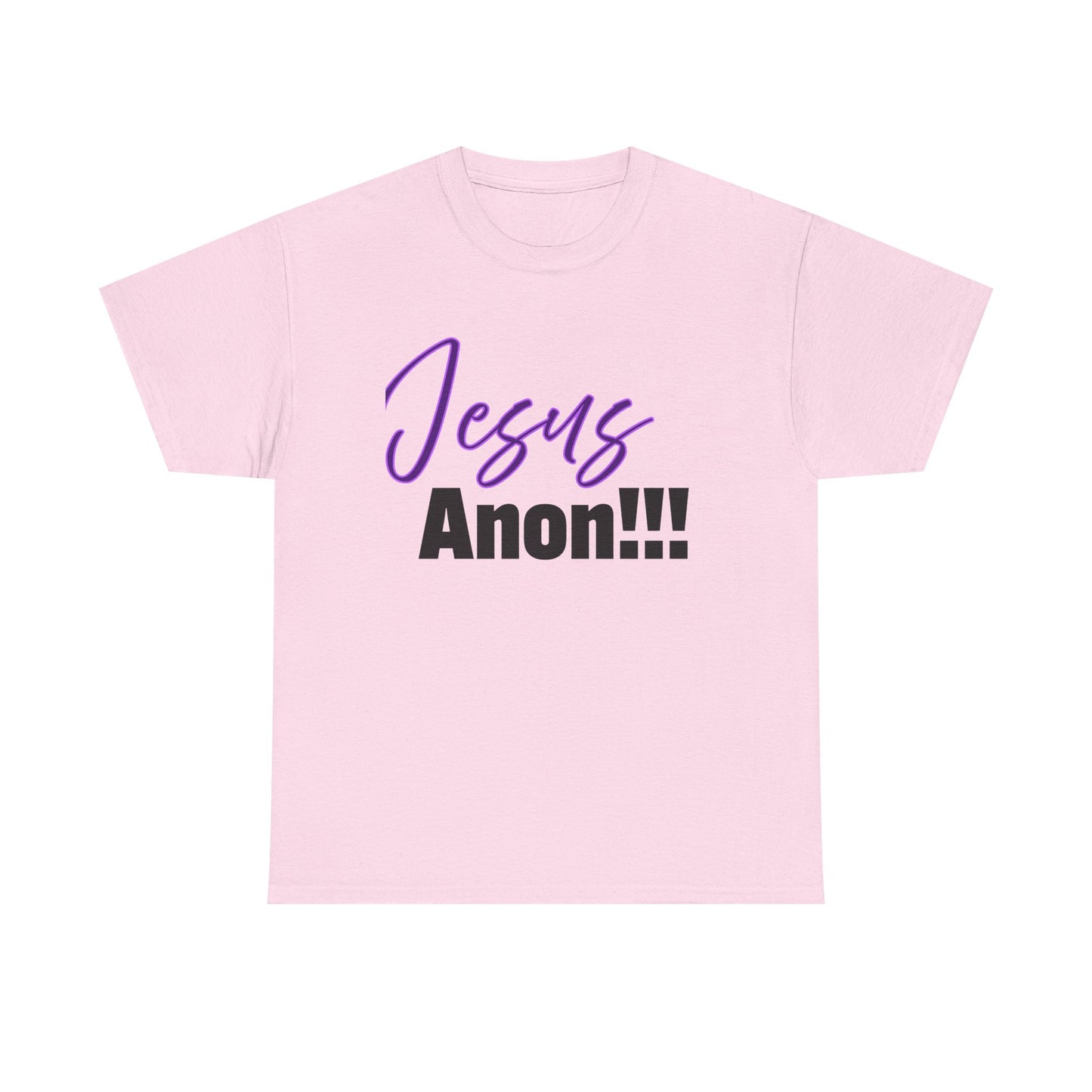 Jesus Anon Unisex Heavy Cotton Tee: Jesus Anon!!! Graphic Tee, Casual Wear, Spiritual Apparel, Perfect for Church Events or Gifts, Everyday Comfort