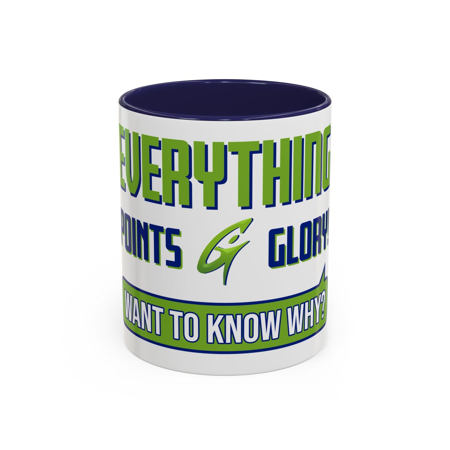 "Everything Points" Accent Coffee Mug, 11oz