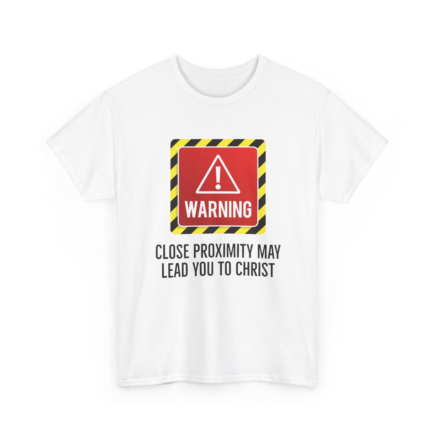 "Warning, May Lead to Christ!" Unisex Heavy Cotton Tee
