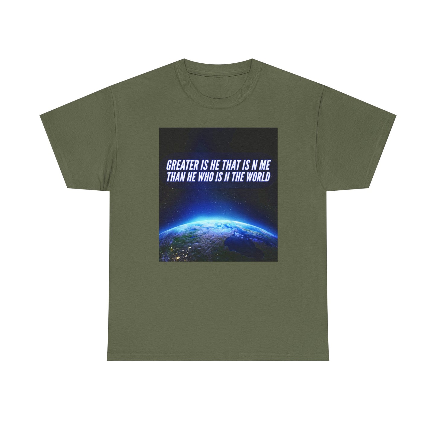 "Greater is He" Unisex Heavy Cotton Tee