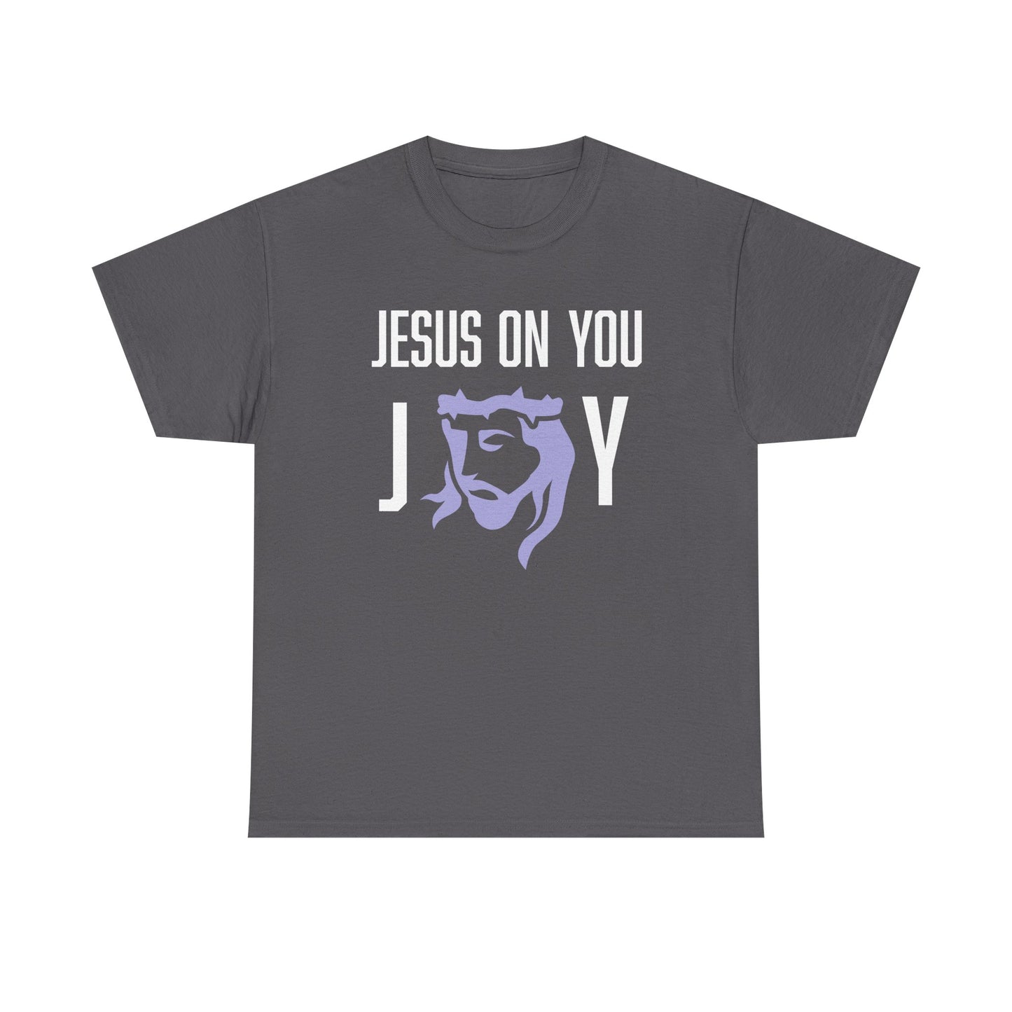 Joy On You Unisex Christian Graphic Tee | Jesus on You Joy Shirt | Faith-Based Gift for Him/Her | Church, Praise, Family Gatherings, Holidays