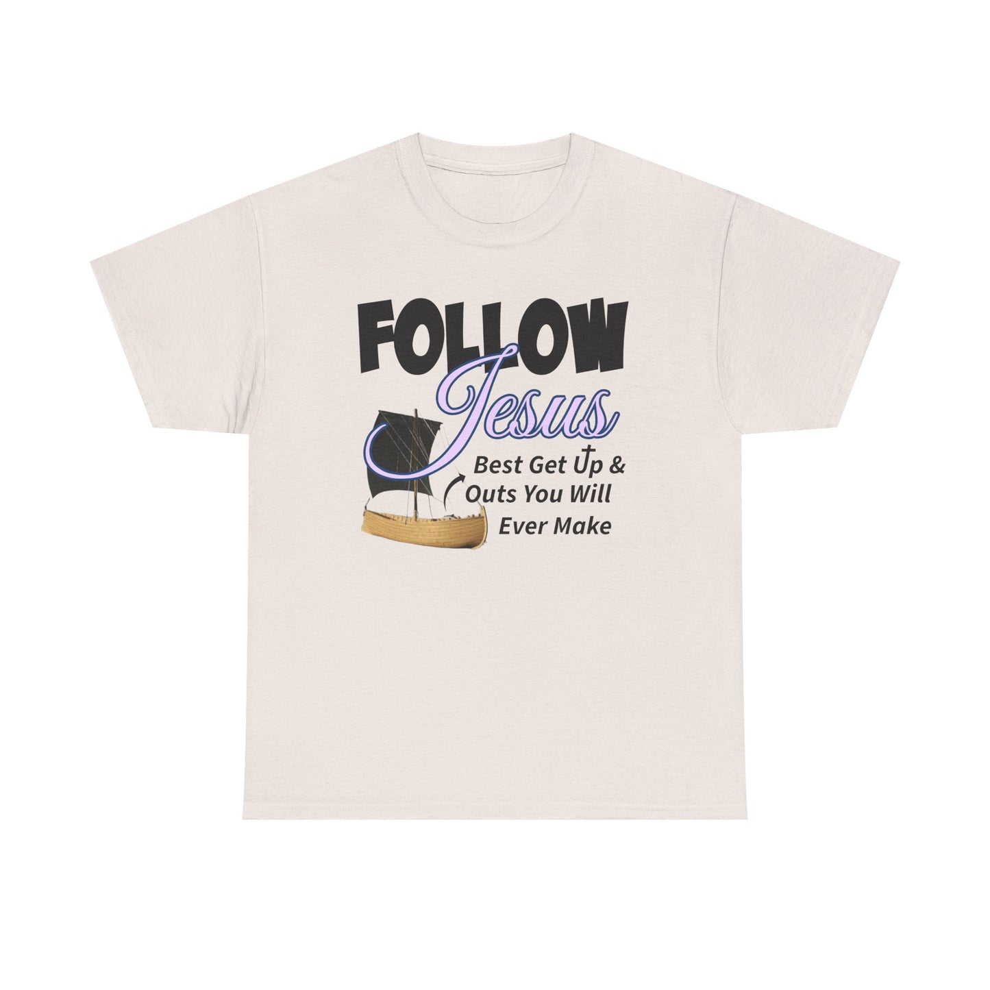 Follow Jesus Best Unisex Cotton Tee, Faith Shirt, Christian Apparel, Inspirational Gift, Religious T-Shirt, Casual Wear