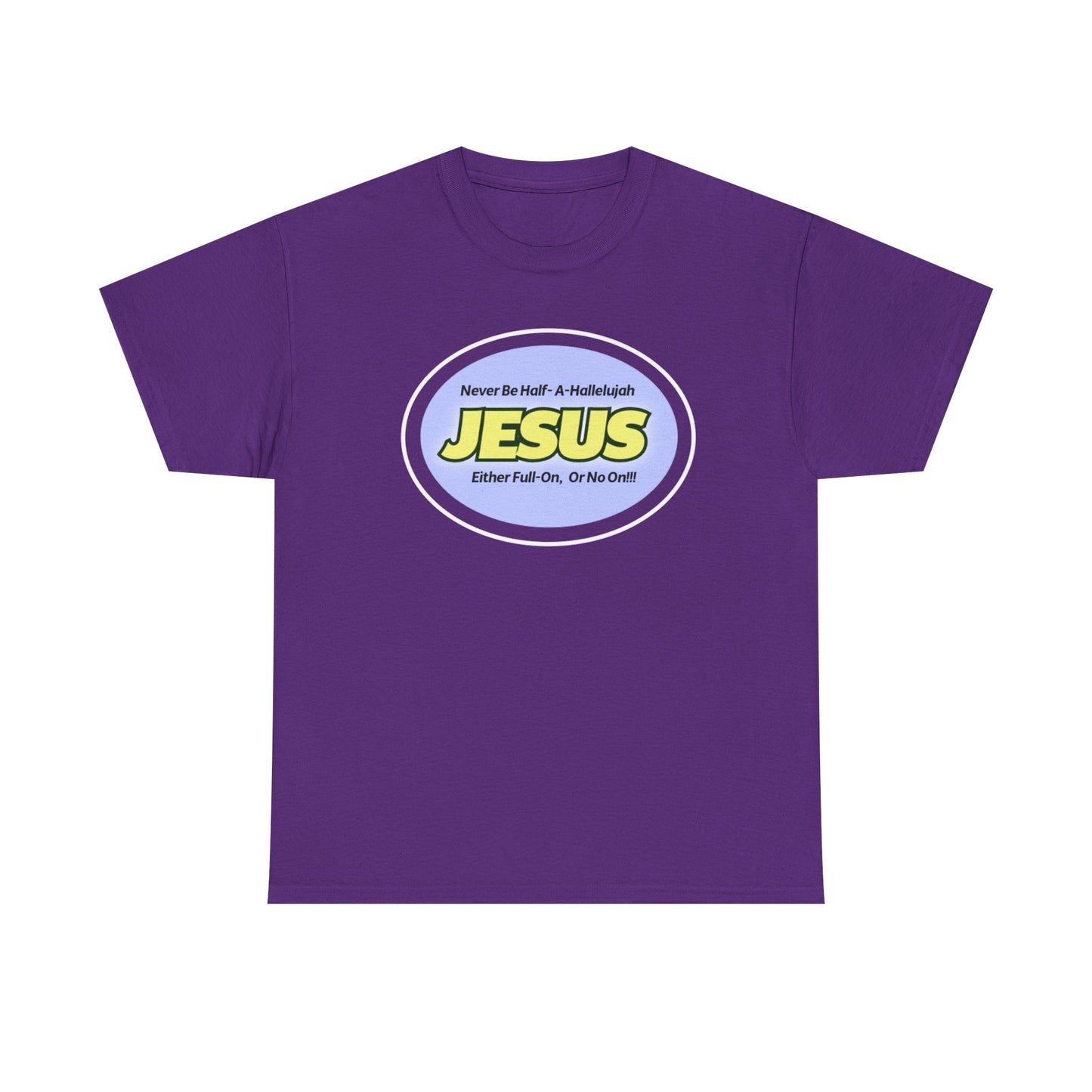 Half-A-Hallelujah Unisex Heavy Cotton Tee with 'Jesus' Design - Perfect for Faith, Casual Wear, Church Events, Gifts, and Everyday Style