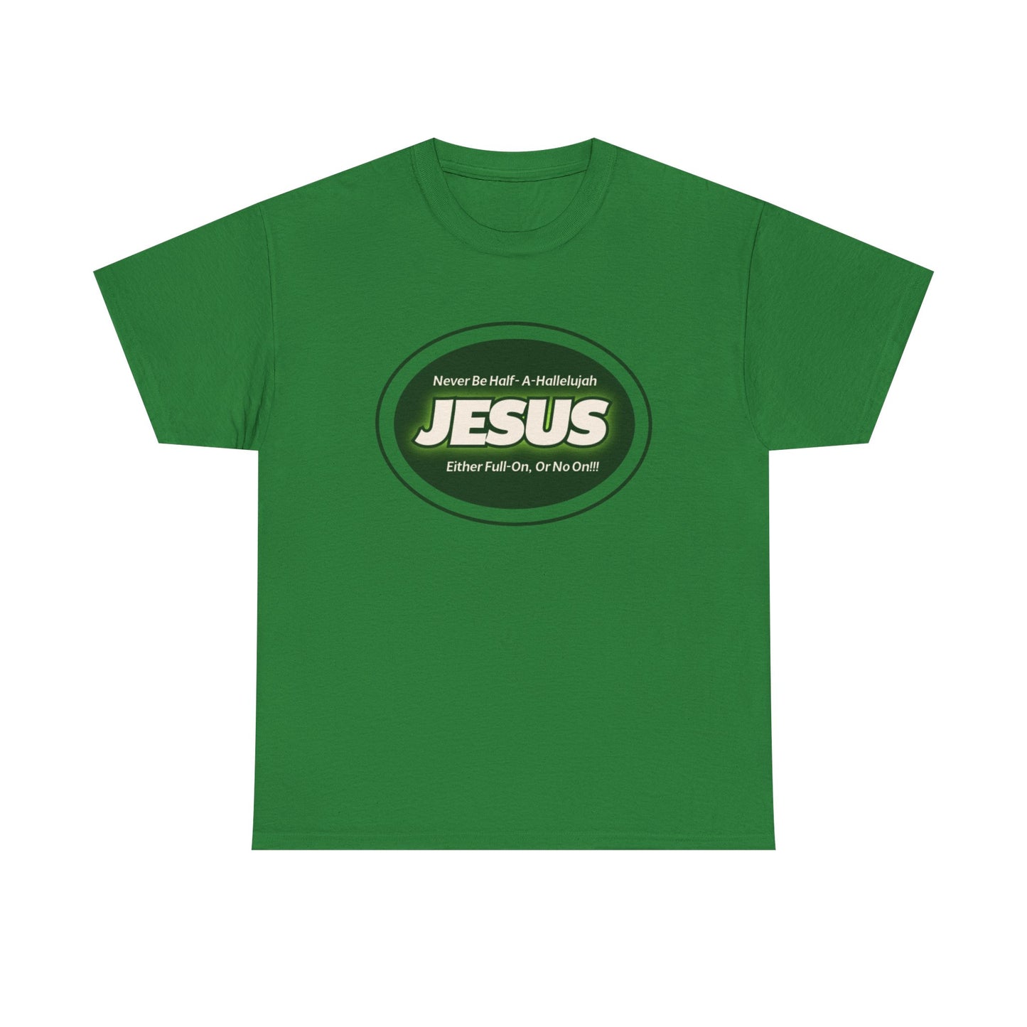 Half-A-Hallelujah Unisex Heavy Cotton Tee with 'Jesus' Design - Perfect for Faith, Casual Wear, Church Events, Gifts, and Everyday Style
