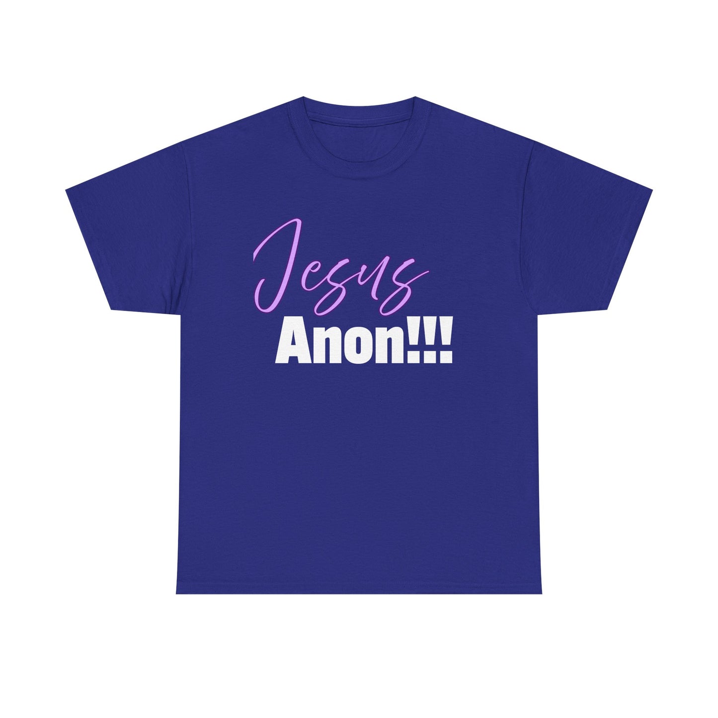 Jesus Anon Unisex Heavy Cotton Tee: Jesus Anon!!! Graphic Tee, Casual Wear, Spiritual Apparel, Perfect for Church Events or Gifts, Everyday Comfort