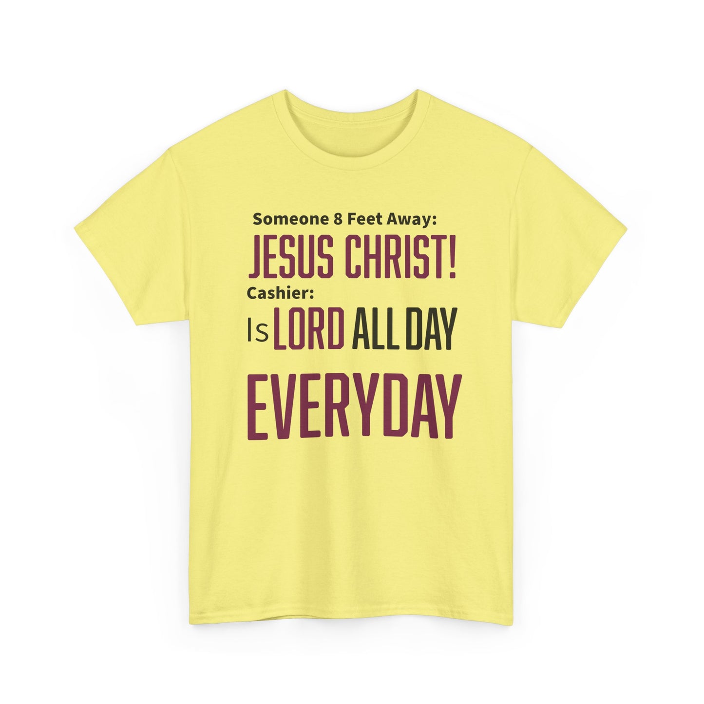 Jesus Christ is Lord All Day Unisex Heavy Cotton Tee - Jesus Christ, Christian Apparel, Casual Wear, Everyday Comfort, Religious Novelty Shirt