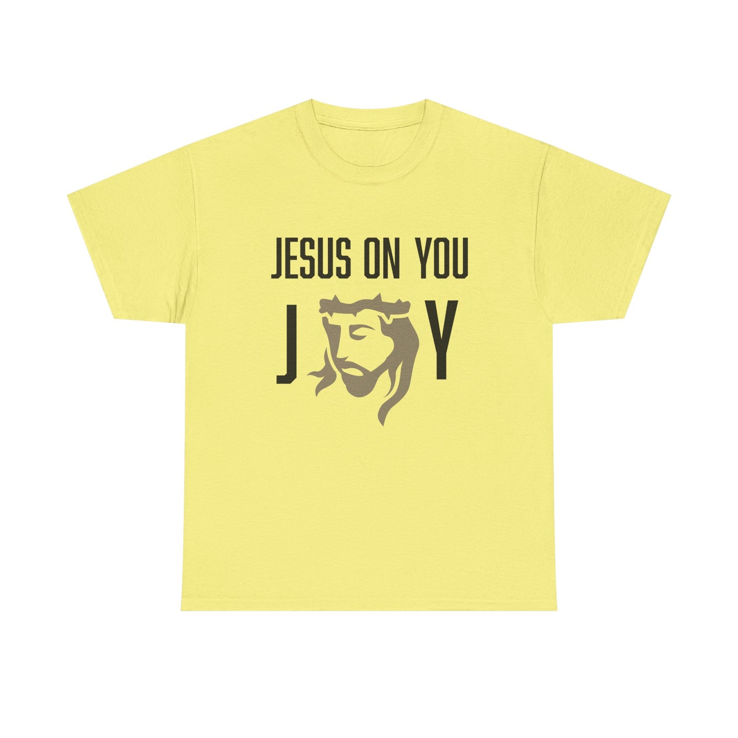 Joy On You Unisex Christian Graphic Tee | Jesus on You Joy Shirt | Faith-Based Gift for Him/Her | Church, Praise, Family Gatherings, Holidays