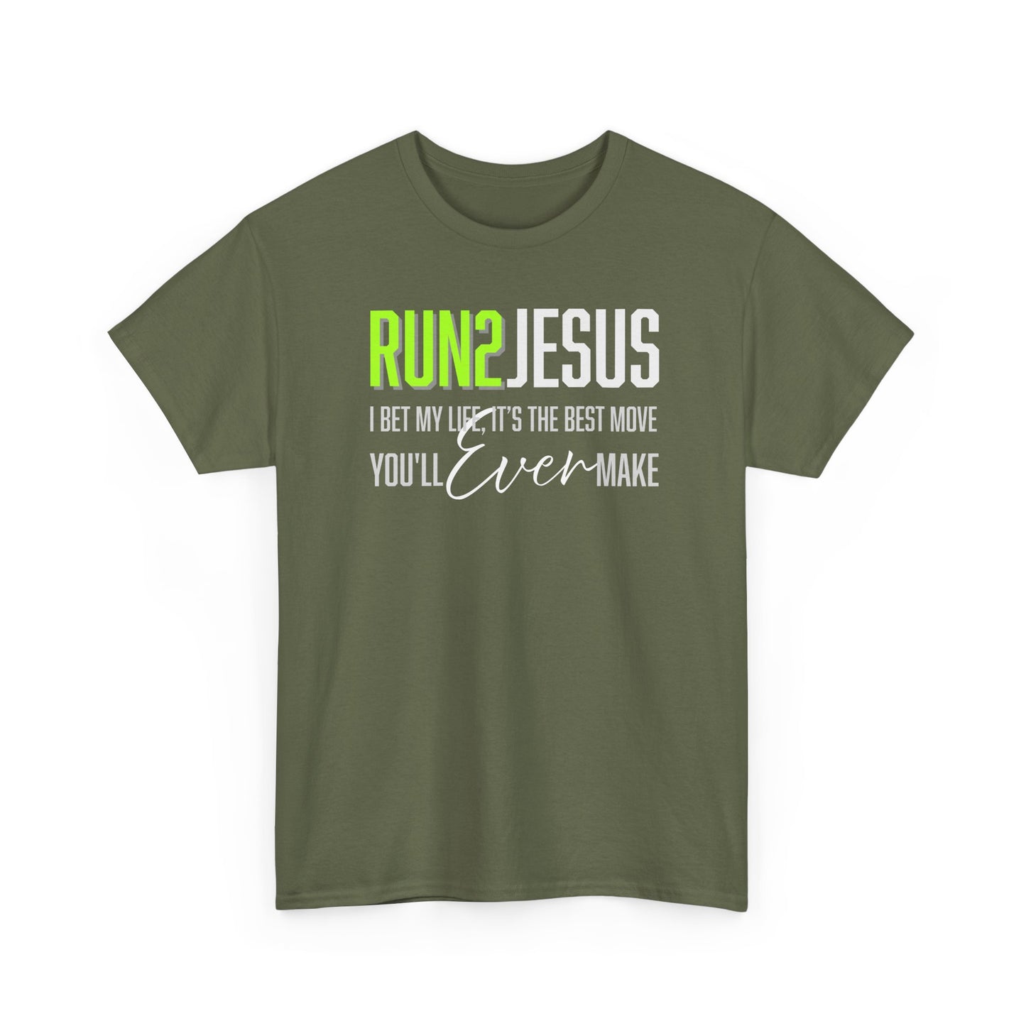 "Run 2 Jesus" Unisex Heavy Cotton Tee