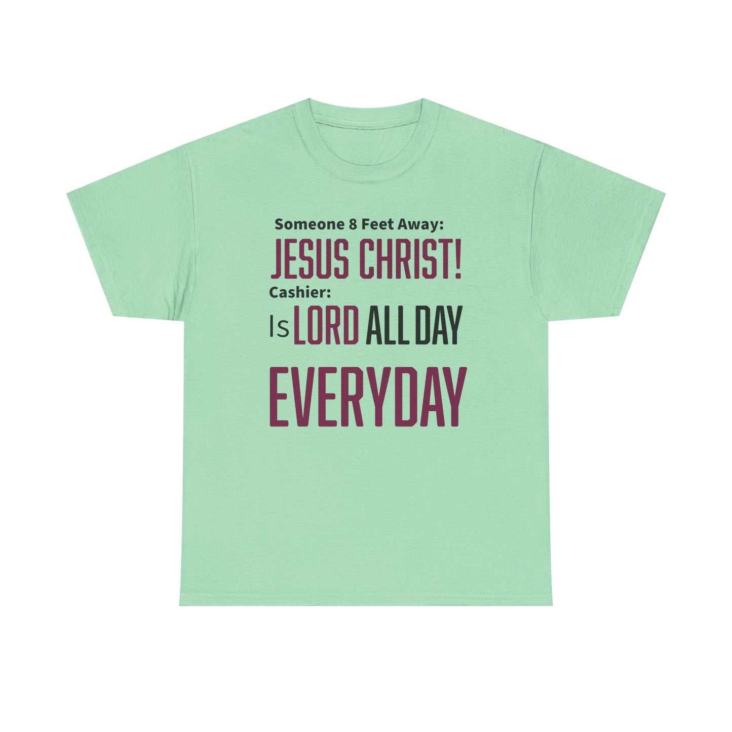 Jesus Christ is Lord All Day Unisex Heavy Cotton Tee - Jesus Christ, Christian Apparel, Casual Wear, Everyday Comfort, Religious Novelty Shirt