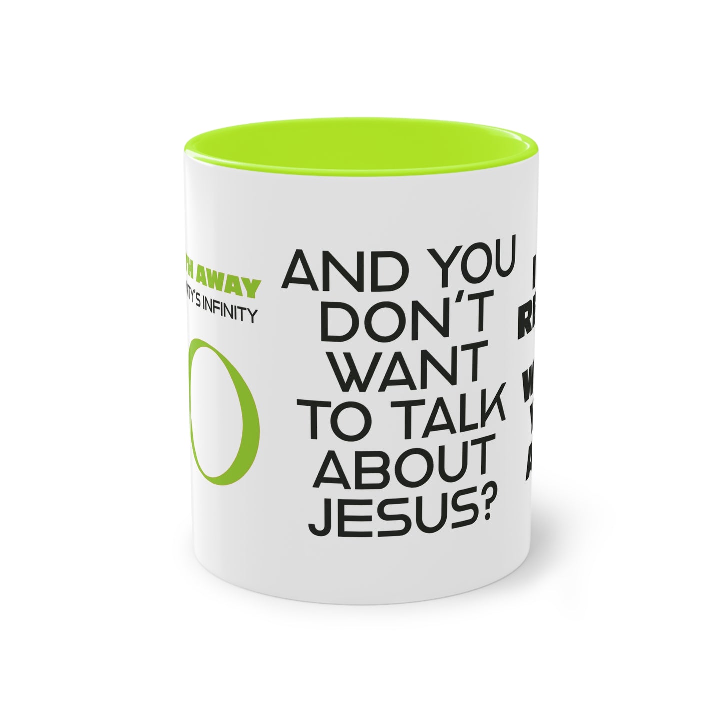 "A Breath Away" Two-Tone Coffee Mug, 11oz