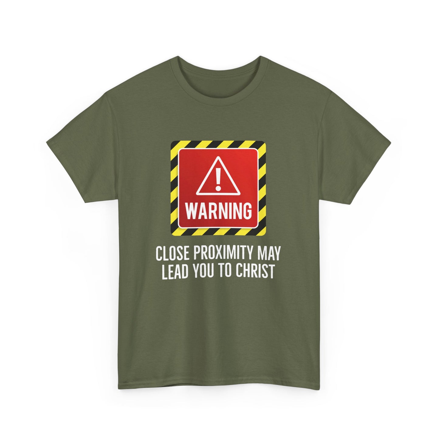 "Warning, May Lead to Christ!" Unisex Heavy Cotton Tee