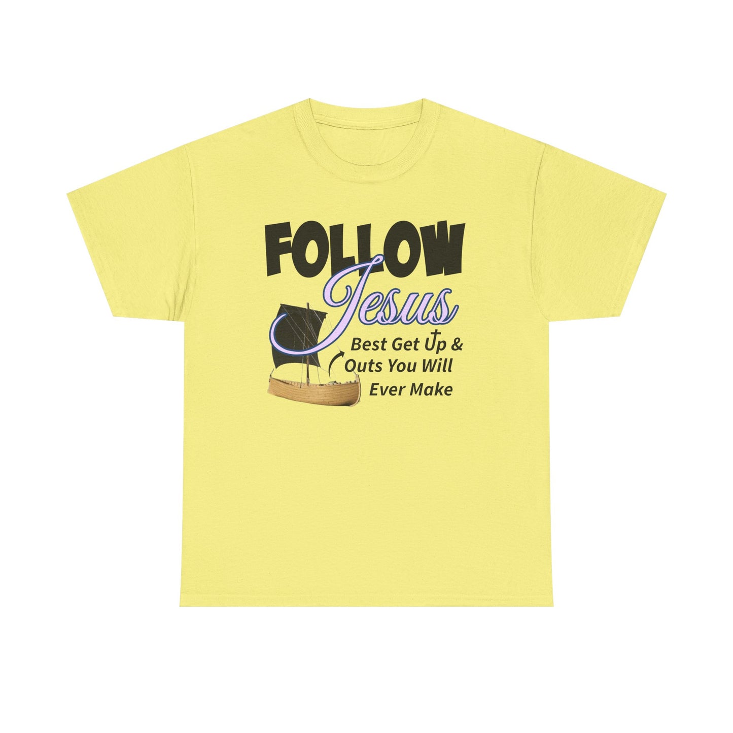 Follow Jesus Best Unisex Cotton Tee, Faith Shirt, Christian Apparel, Inspirational Gift, Religious T-Shirt, Casual Wear
