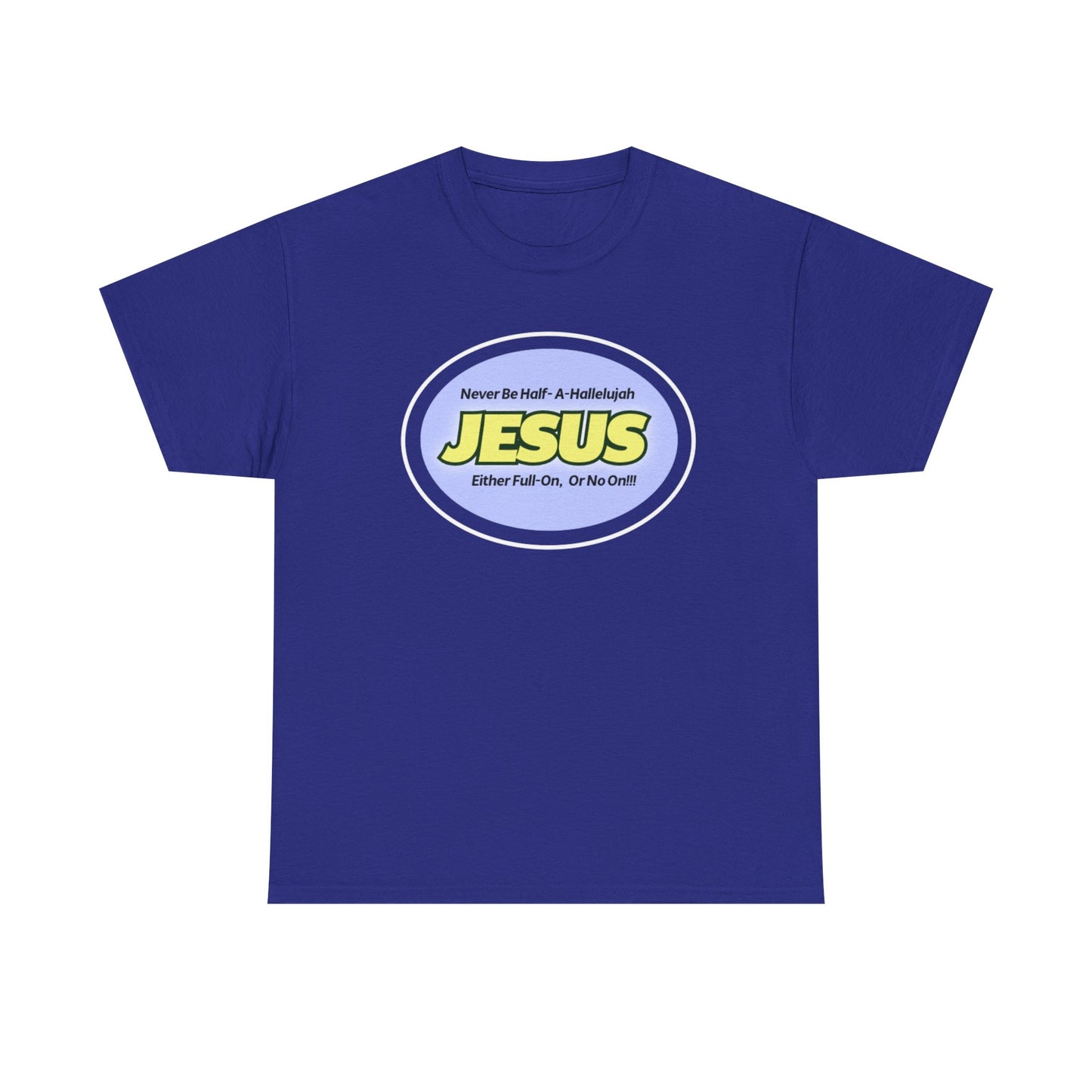 Half-A-Hallelujah Unisex Heavy Cotton Tee with 'Jesus' Design - Perfect for Faith, Casual Wear, Church Events, Gifts, and Everyday Style
