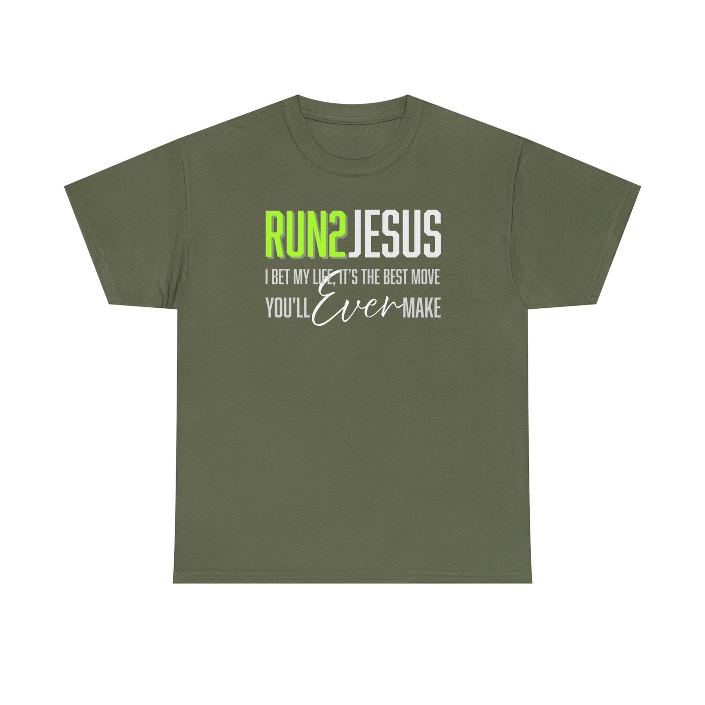 "Run 2 Jesus" Unisex Heavy Cotton Tee