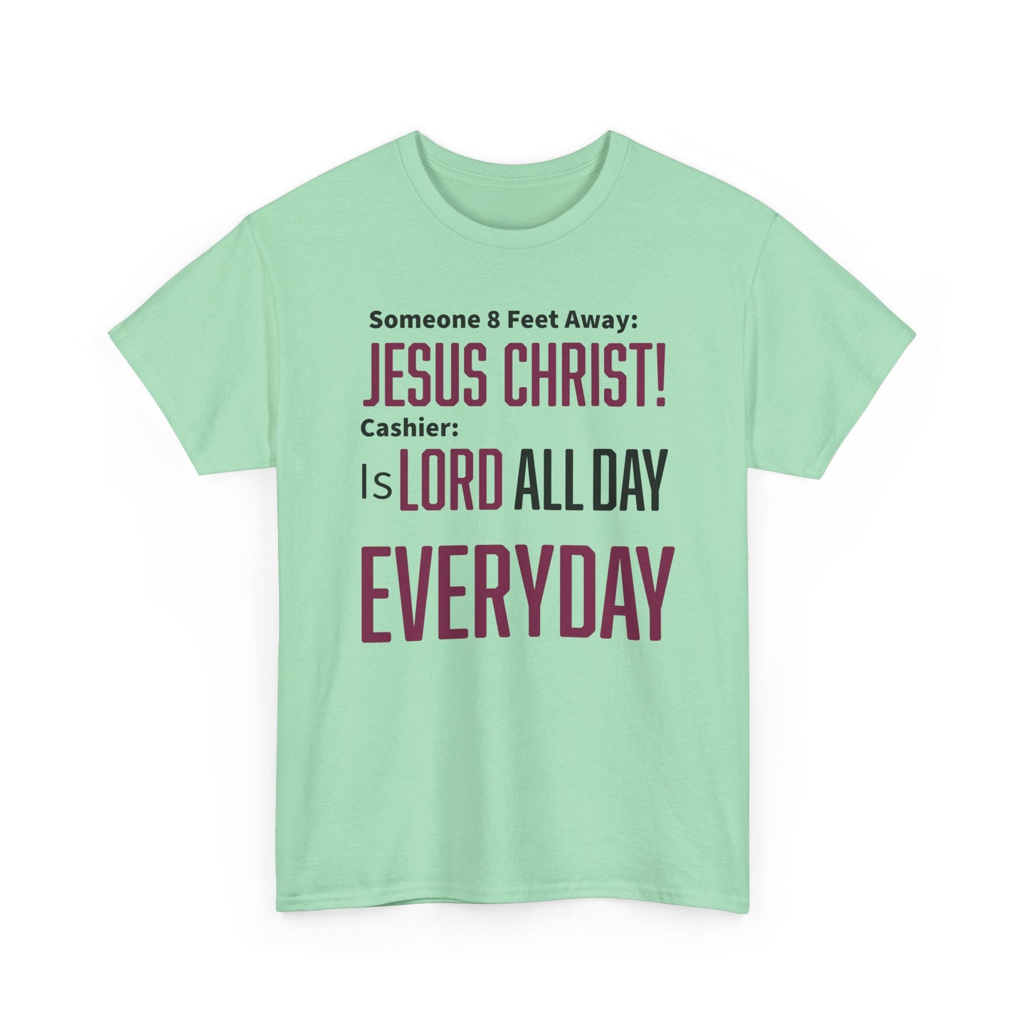 Jesus Christ is Lord All Day Unisex Heavy Cotton Tee - Jesus Christ, Christian Apparel, Casual Wear, Everyday Comfort, Religious Novelty Shirt
