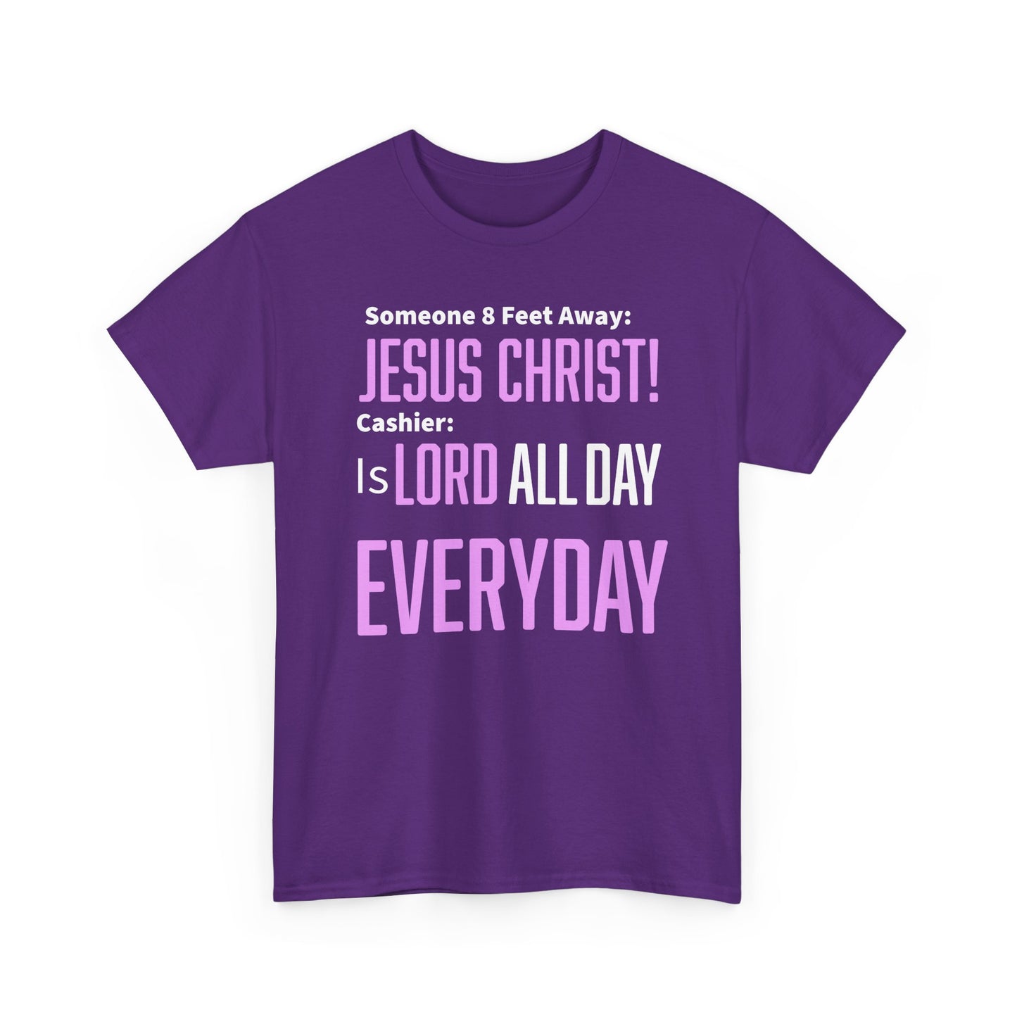 Jesus Christ is Lord All Day Unisex Heavy Cotton Tee - Jesus Christ, Christian Apparel, Casual Wear, Everyday Comfort, Religious Novelty Shirt