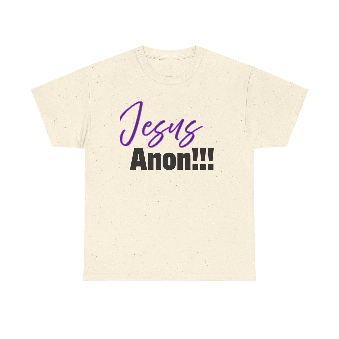 Jesus Anon Unisex Heavy Cotton Tee: Jesus Anon!!! Graphic Tee, Casual Wear, Spiritual Apparel, Perfect for Church Events or Gifts, Everyday Comfort