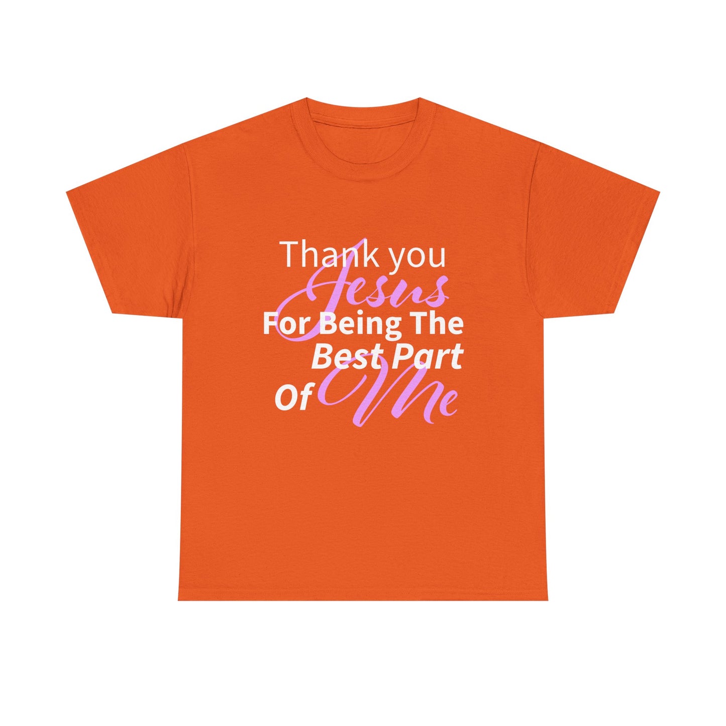 Thank You Jesus Best Unisex Heavy Cotton T-Shirt, Faith-Based Apparel, Christian Gift, Religious T-Shirt, Spiritual Wear, Bible Verse Shirt