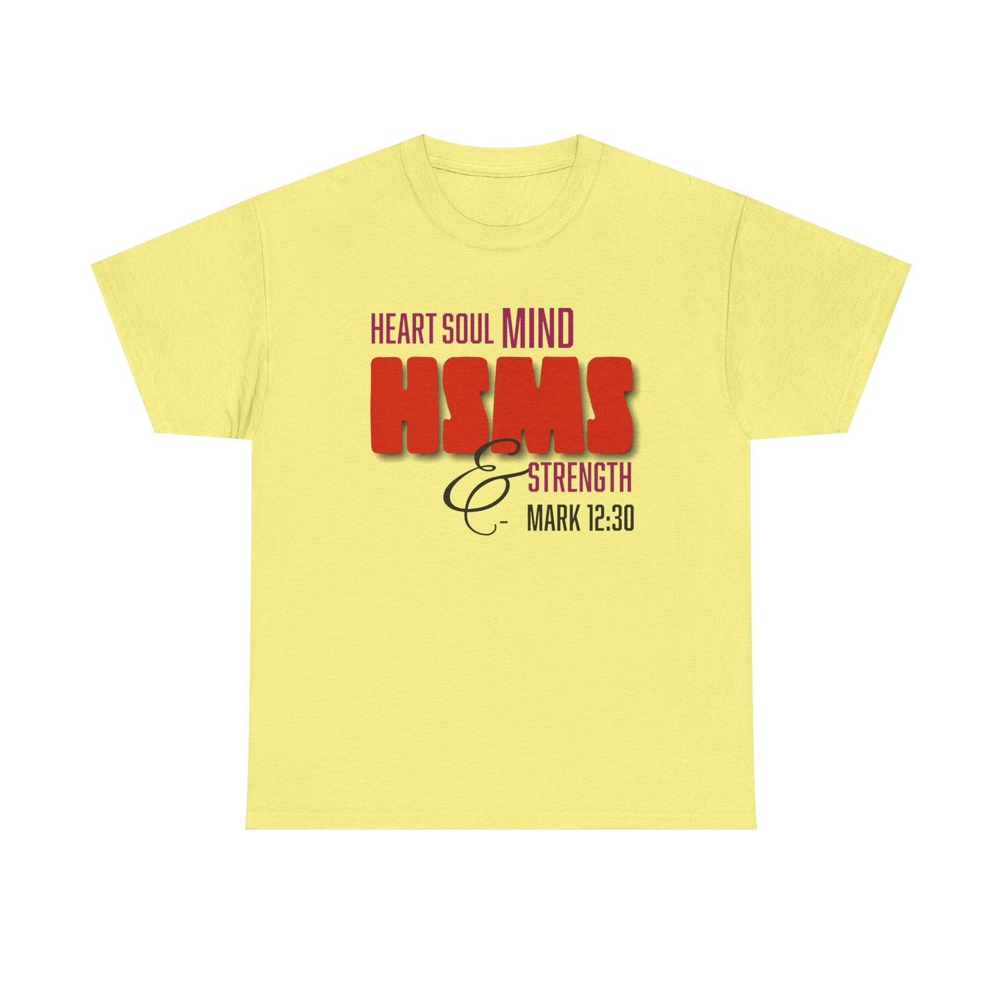 Heart, Soul, Mind Unisex Heavy Cotton Shirt, Faith-Based Apparel, Inspirational Gift, Church Wear, Motivational Clothing