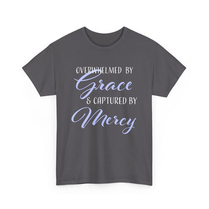 Overwhelmed by Grace Tee, Inspirational T-Shirt, Faith-Based Apparel, Christian Gift, Religious Top, Meaningful Message Shirt
