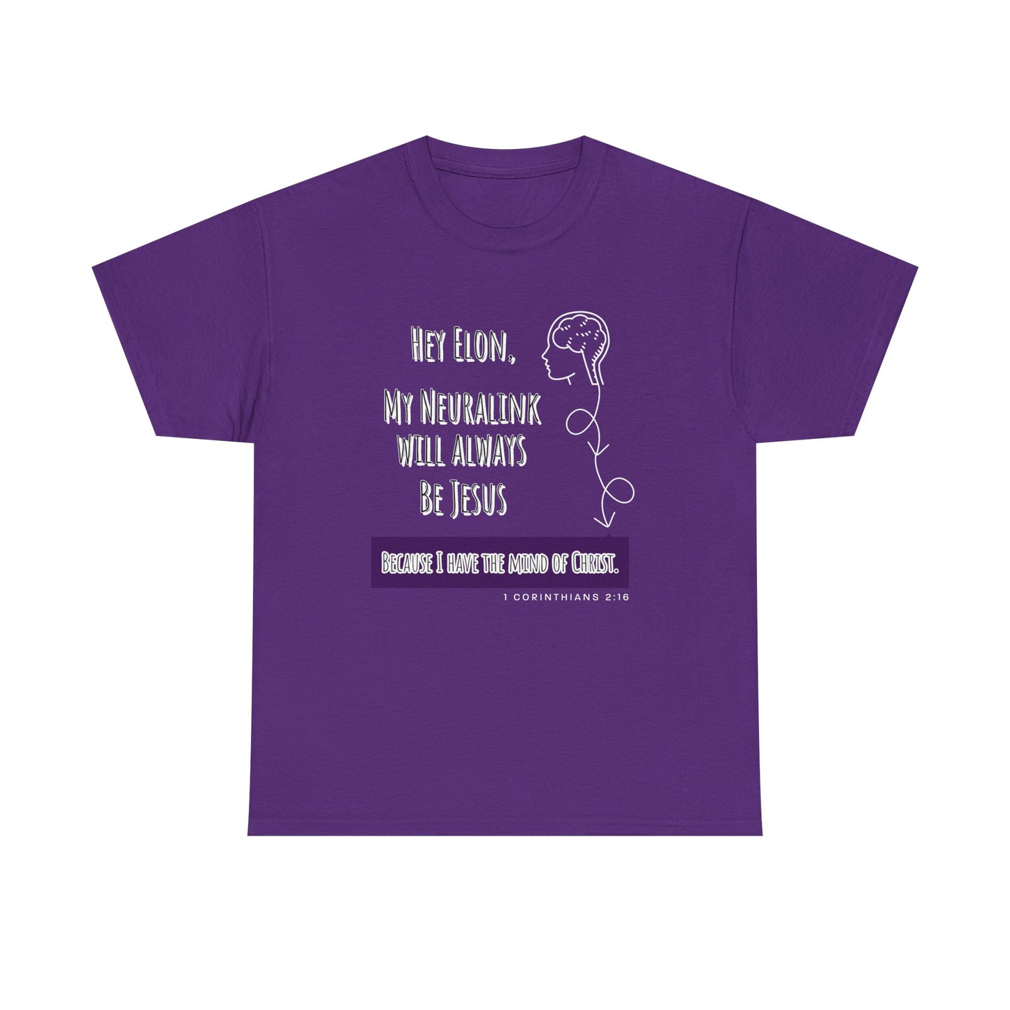 "Hey Elon, My Neuralink" Unisex Heavy Cotton Tee
