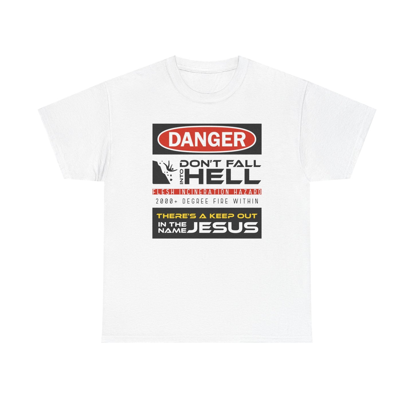 "Don't Fall into Hell" Unisex Heavy Cotton Tee