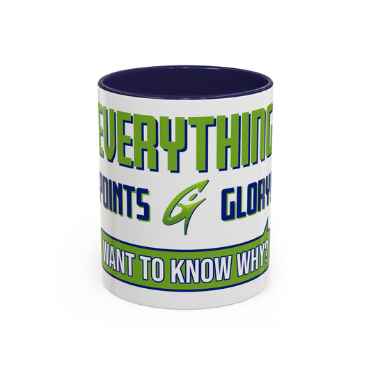 "Everything Points" Accent Coffee Mug, 11oz