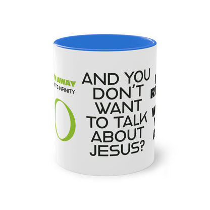 "A Breath Away" Two-Tone Coffee Mug, 11oz