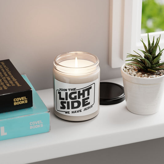 Join The Light Side Christian Inspirational Scented Soy Candle, Jesus Woman Candle, Home Decor Gift, Relaxation Candle, Faith-Based Gift
