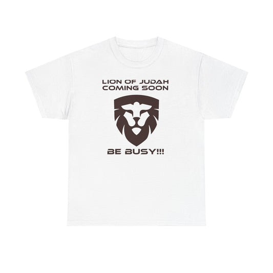 "Lion of Judah Coming Soon" Unisex Heavy Cotton Tee