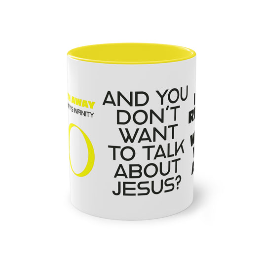 "A Breath Away" Two-Tone Coffee Mug, 11oz