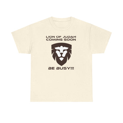 "Lion of Judah Coming Soon" Unisex Heavy Cotton Tee