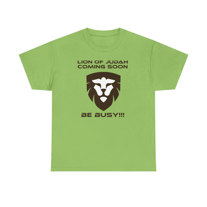 "Lion of Judah Coming Soon" Unisex Heavy Cotton Tee
