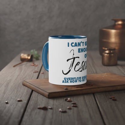 "Can't Get Enough" White Accent Mug, 11oz