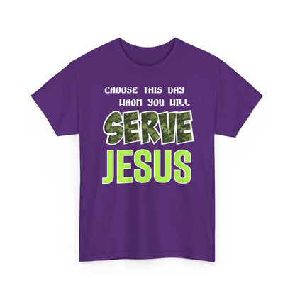 Choose This Day Tee, Christian Apparel, Serve Jesus Shirt, Casual Wear, Inspirational Gift