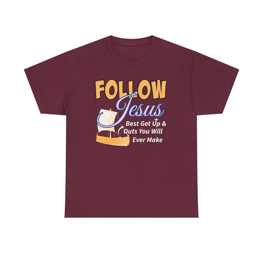 Follow Jesus Best Unisex Cotton Tee, Faith Shirt, Christian Apparel, Inspirational Gift, Religious T-Shirt, Casual Wear