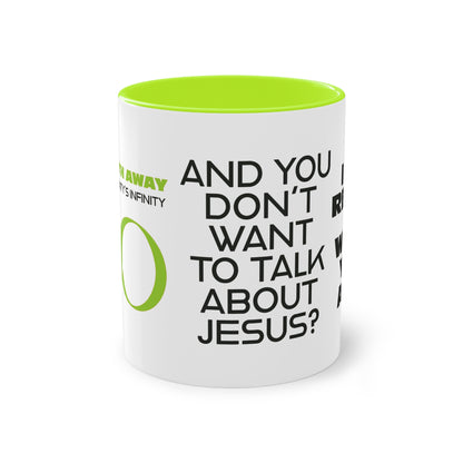 "A Breath Away" Two-Tone Coffee Mug, 11oz