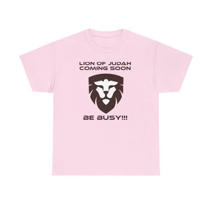 "Lion of Judah Coming Soon" Unisex Heavy Cotton Tee