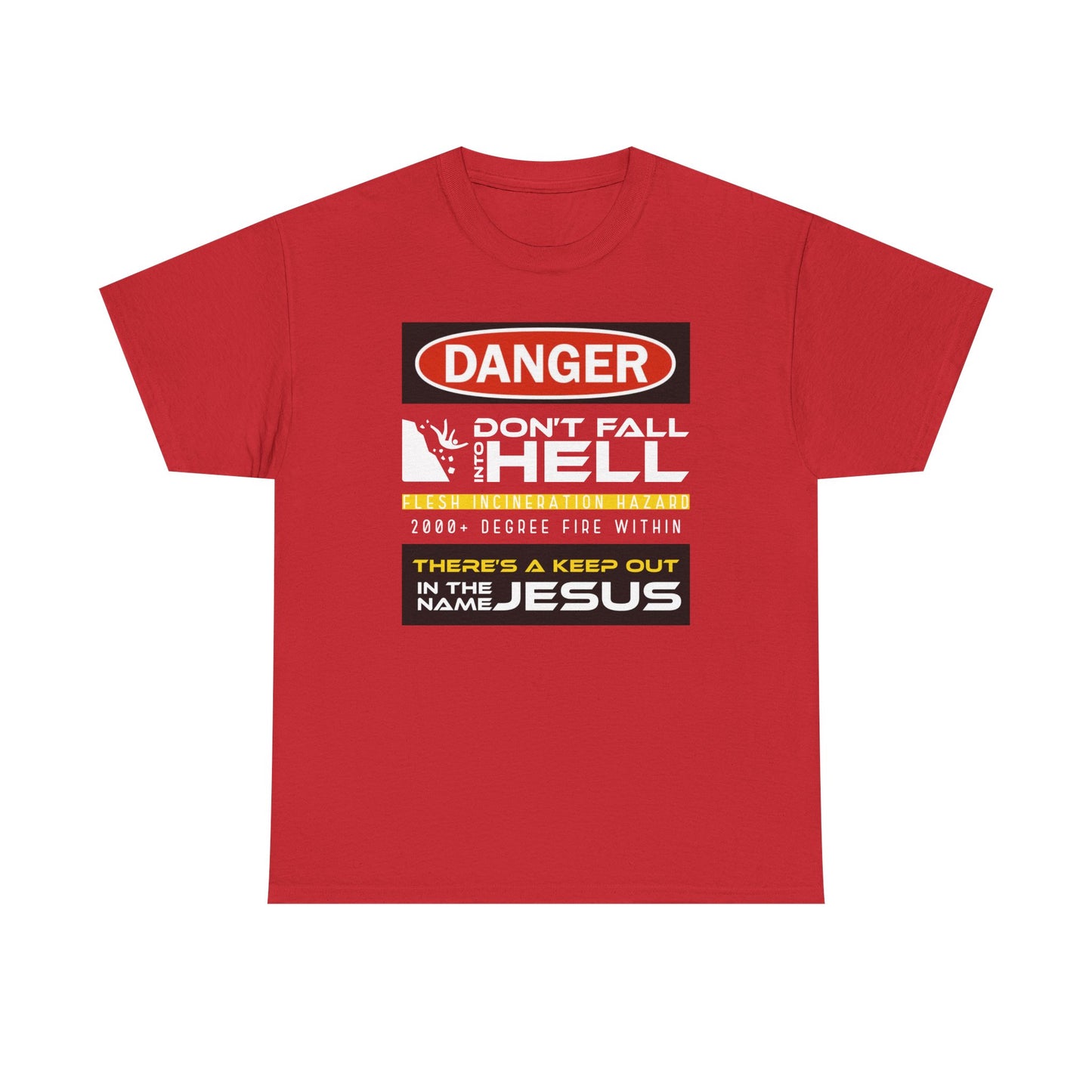"Don't Fall into Hell" Unisex Heavy Cotton Tee