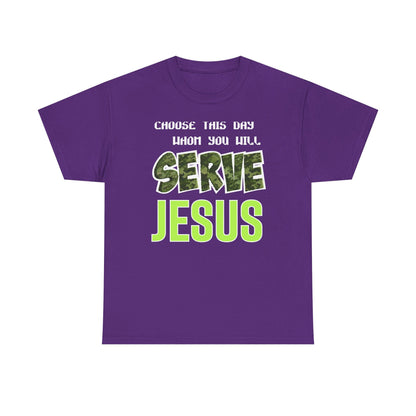 Choose This Day Tee, Christian Apparel, Serve Jesus Shirt, Casual Wear, Inspirational Gift