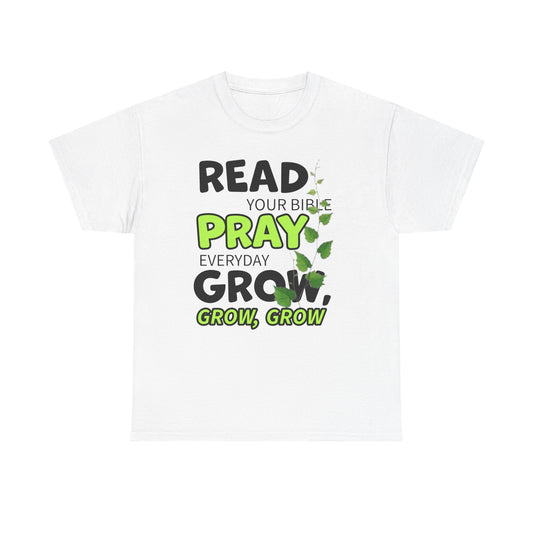 Read, Pray, Grow Inspirational Bible Quote Tee, Read Pray Grow T-Shirt, Faith-based Gift, Unisex Cotton Top for Everyday Wear, Perfect for Church or [...]