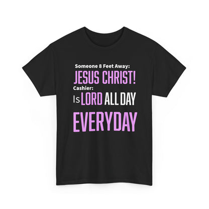 Jesus Christ is Lord All Day Unisex Heavy Cotton Tee - Jesus Christ, Christian Apparel, Casual Wear, Everyday Comfort, Religious Novelty Shirt