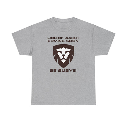 "Lion of Judah Coming Soon" Unisex Heavy Cotton Tee