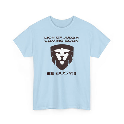"Lion of Judah Coming Soon" Unisex Heavy Cotton Tee